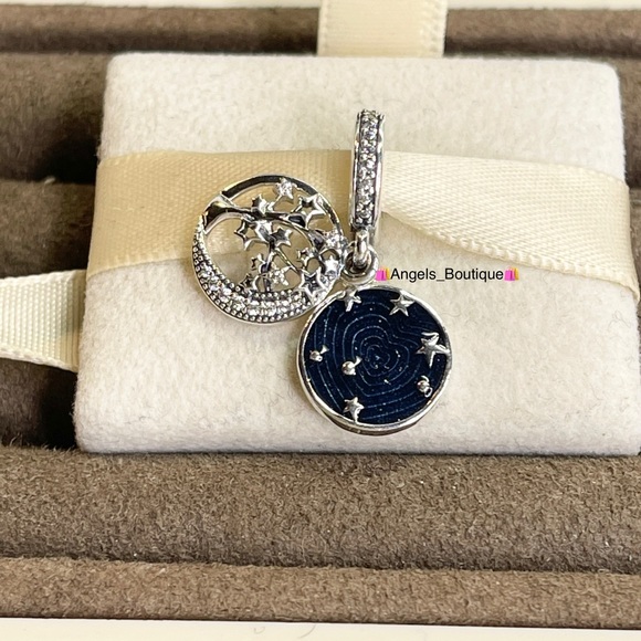 New Pandora Tree & Galaxy Moon Dangle Charm - Picture 3 of 5